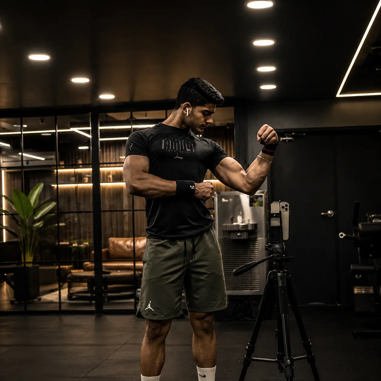JKAYY training at the gym